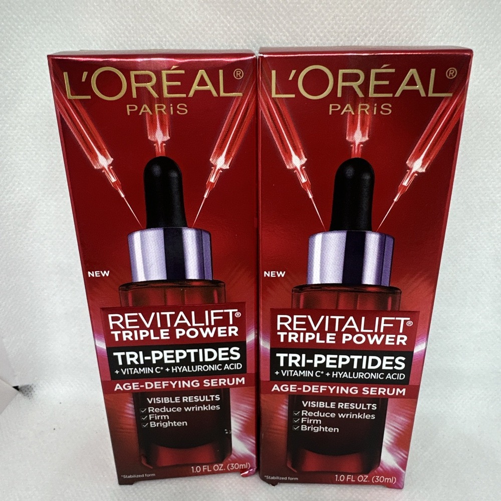 2 Pack of Loreal Revitalift Triple Power Age-Defying Serum 1 oz